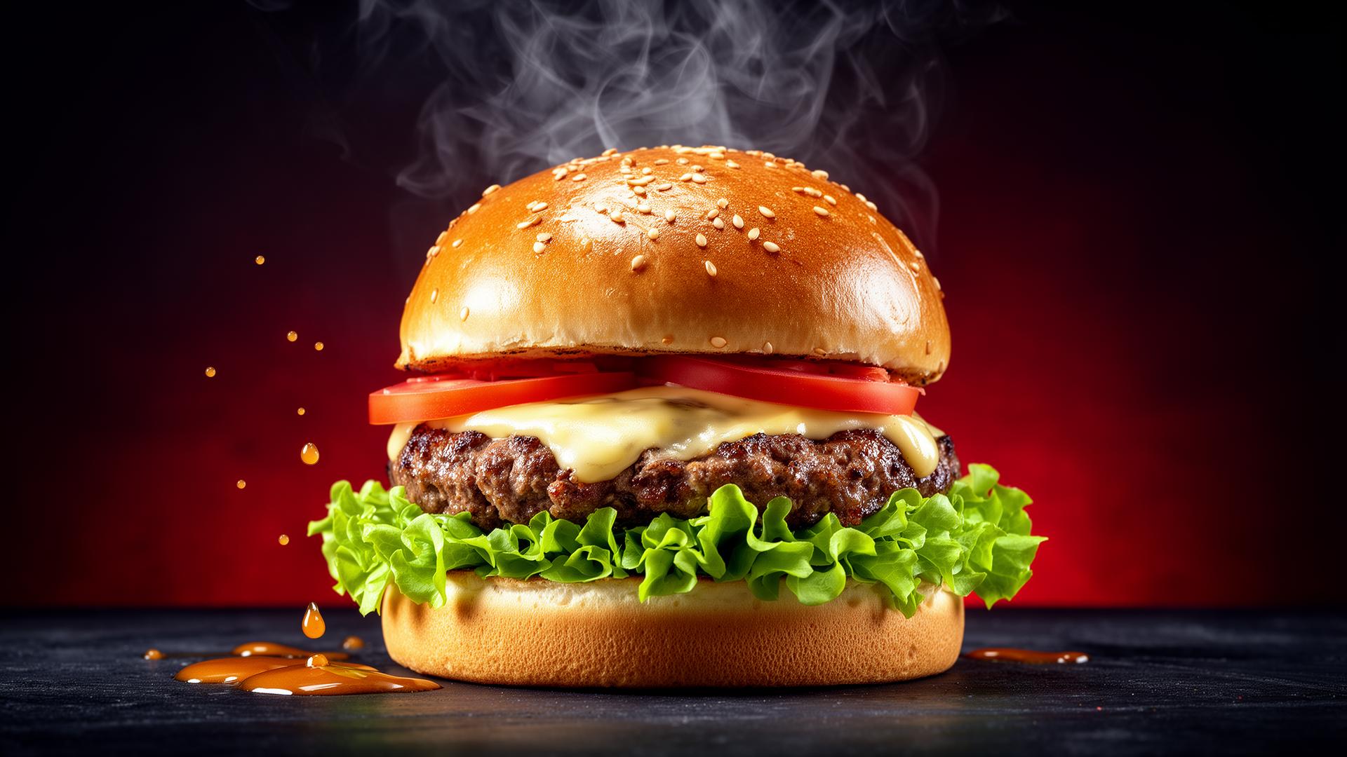 Hamburguesa con queso a la parrilla de Burger House